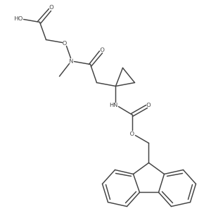 2-({2-[1-({[(9H-fluoren-9-yl)methoxy]carbonyl}amino)cyclopropyl]-N-methylacetamido}oxy)acetic acid结构式