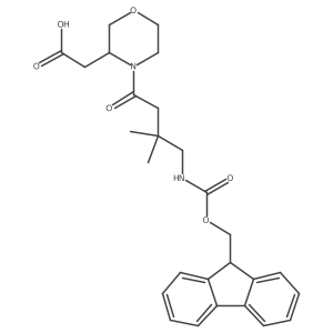 2-{4-[4-({[(9H-fluoren-9-yl)methoxy]carbonyl}amino)-3,3-dimethylbutanoyl]morpholin-3-yl}acetic acid结构式