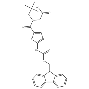 2-[N-(2,2-dimethylpropyl)-1-[2-({[(9H-fluoren-9-yl)methoxy]carbonyl}amino)-1,3-thiazol-5-yl]formamido]acetic acid结构式