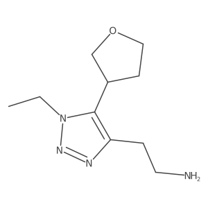 2-[1-ethyl-5-(oxolan-3-yl)-1H-1,2,3-triazol-4-yl]ethan-1-amine结构式