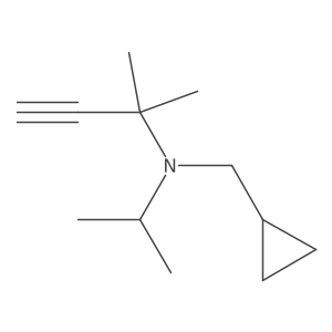 (Cyclopropylmethyl)(2-methylbut-3-yn-2-yl)(propan-2-yl)amine Structure