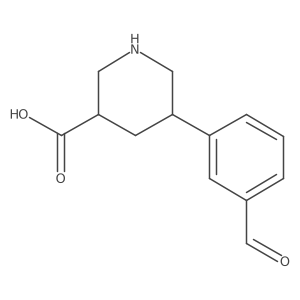 5-(3-Formylphenyl)piperidine-3-carboxylic acid Structure