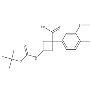 3-{[(Tert-butoxy)carbonyl]amino}-1-(3-methoxy-4-methylphenyl)cyclobutane-1-carboxylic acid Structure
