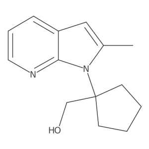 (1-(2-Methyl-1H-pyrrolo[2,3-b]pyridin-1-yl)cyclopentyl)methanol结构式