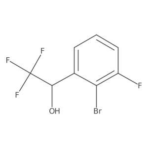(1S)-1-(2-bromo-3-fluorophenyl)-2,2,2-trifluoroethan-1-ol Structure