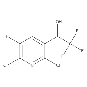 (1S)-1-(2,6-dichloro-5-fluoropyridin-3-yl)-2,2,2-trifluoroethan-1-ol结构式