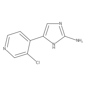 5-(3-chloropyridin-4-yl)-1H-imidazol-2-amine结构式
