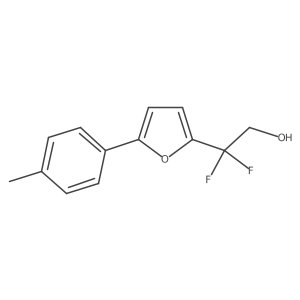 2,2-Difluoro-2-[5-(4-methylphenyl)furan-2-yl]ethan-1-ol结构式