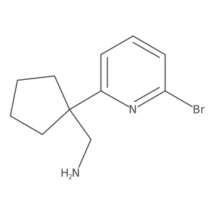 [1-(6-Bromopyridin-2-yl)cyclopentyl]methanamine结构式