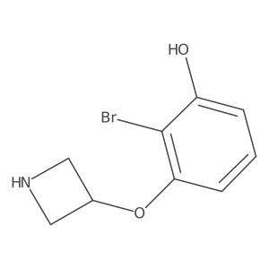 3-(Azetidin-3-yloxy)-2-bromophenol结构式