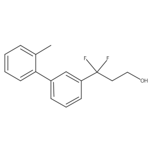 3,3-Difluoro-3-[3-(2-methylphenyl)phenyl]propan-1-ol结构式