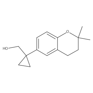 [1-(2,2-dimethyl-3,4-dihydro-2H-1-benzopyran-6-yl)cyclopropyl]methanol Structure