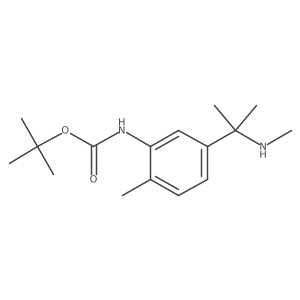 tert-butyl N-{2-methyl-5-[2-(methylamino)propan-2-yl]phenyl}carbamate结构式
