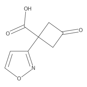 1-(1,2-Oxazol-3-yl)-3-oxocyclobutane-1-carboxylic acid结构式