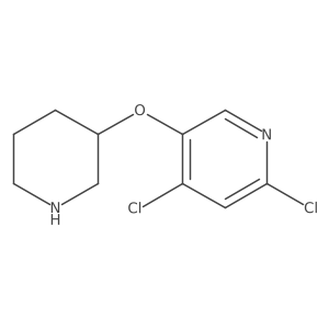 2,4-Dichloro-5-(piperidin-3-yloxy)pyridine Structure