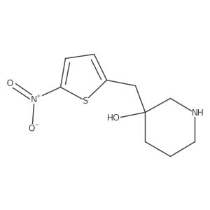 3-[(5-Nitrothiophen-2-yl)methyl]piperidin-3-ol结构式