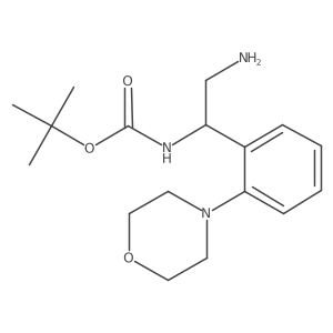 tert-butyl N-{2-amino-1-[2-(morpholin-4-yl)phenyl]ethyl}carbamate结构式