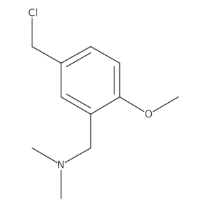{[5-(Chloromethyl)-2-methoxyphenyl]methyl}dimethylamine Structure