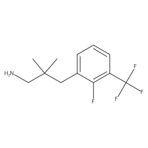 3-[2-Fluoro-3-(trifluoromethyl)phenyl]-2,2-dimethylpropan-1-amine结构式
