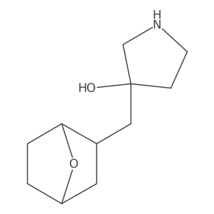 3-({7-Oxabicyclo[2.2.1]heptan-2-yl}methyl)pyrrolidin-3-ol结构式