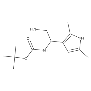 tert-butyl N-[2-amino-1-(2,5-dimethyl-1H-pyrrol-3-yl)ethyl]carbamate Structure