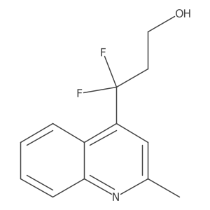 3,3-Difluoro-3-(2-methylquinolin-4-yl)propan-1-ol结构式