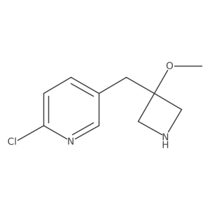 2-Chloro-5-[(3-methoxyazetidin-3-yl)methyl]pyridine结构式