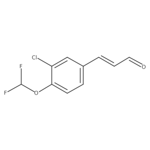 3-[3-Chloro-4-(difluoromethoxy)phenyl]prop-2-enal结构式