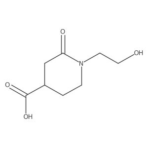 1-(2-Hydroxyethyl)-2-oxopiperidine-4-carboxylic acid结构式