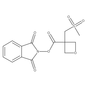 1,3-dioxo-2,3-dihydro-1H-isoindol-2-yl 3-(methanesulfonylmethyl)oxetane-3-carboxylate结构式