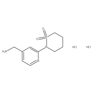 [2-(1,1-Dioxothiazinan-2-yl)pyridin-4-yl]methanamine;dihydrochloride结构式