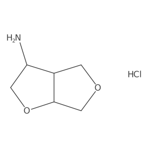 (3S,3Ar,6aR)-2,3,3a,4,6,6a-hexahydrofuro[3,4-b]furan-3-amine;hydrochloride Structure