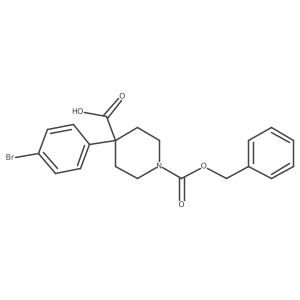 1-[(Benzyloxy)carbonyl]-4-(4-bromophenyl)piperidine-4-carboxylic acid Structure