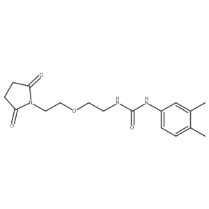 1-(3,4-Dimethylphenyl)-3-(2-(2-(2,5-dioxopyrrolidin-1-yl)ethoxy)ethyl)urea Structure
