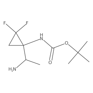 tert-butyl N-[1-(1-aminoethyl)-2,2-difluorocyclopropyl]carbamate Structure