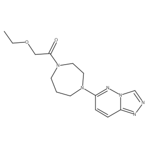 2-Ethoxy-1-(4-{[1,2,4]triazolo[4,3-b]pyridazin-6-yl}-1,4-diazepan-1-yl)ethan-1-one结构式