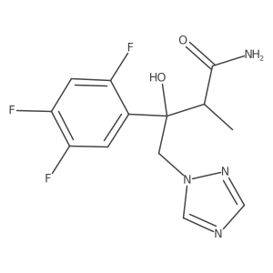 (2R,3R)-3-Hydroxy-2-methyl-4-(1H-1,2,4-triazol-1-yl)-3-(2,4,5-trifluorophenyl)butanamide结构式