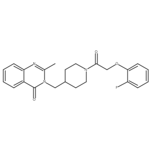 3-({1-[2-(2-Fluorophenoxy)acetyl]piperidin-4-yl}methyl)-2-methyl-3,4-dihydroquinazolin-4-one结构式