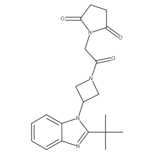 1-{2-[3-(2-tert-butyl-1H-1,3-benzodiazol-1-yl)azetidin-1-yl]-2-oxoethyl}pyrrolidine-2,5-dione结构式