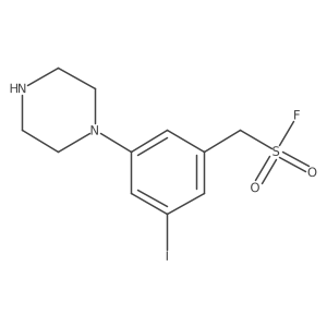 [3-Iodo-5-(piperazin-1-yl)phenyl]methanesulfonyl fluoride Structure