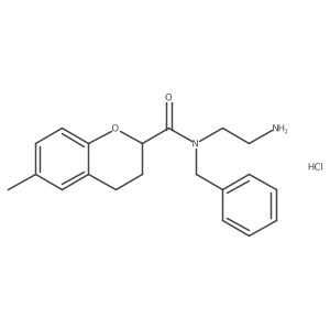 N-(2-Aminoethyl)-N-benzyl-6-methyl-3,4-dihydro-2H-chromene-2-carboxamide;hydrochloride Structure