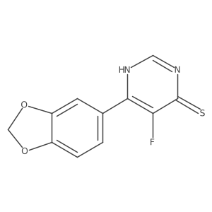 6-(2H-1,3-benzodioxol-5-yl)-5-fluoro-3,4-dihydropyrimidine-4-thione Structure