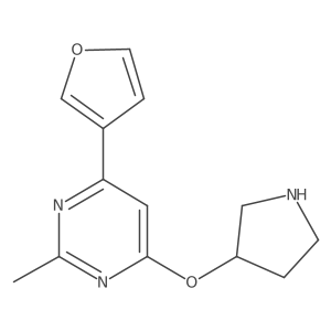4-(Furan-3-yl)-2-methyl-6-(pyrrolidin-3-yloxy)pyrimidine Structure