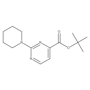 Tert-butyl 2-(piperidin-1-yl)pyrimidine-4-carboxylate结构式