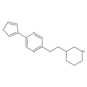 2-(Furan-3-yl)-5-[(piperidin-3-yl)methoxy]pyrazine Structure