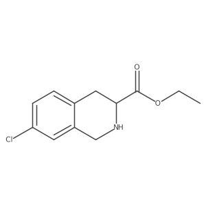 ethyl (3R)-7-chloro-1,2,3,4-tetrahydroisoquinoline-3-carboxylate结构式