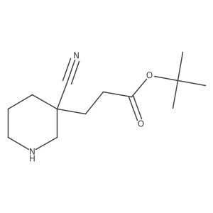Tert-butyl 3-(3-cyanopiperidin-3-yl)propanoate结构式
