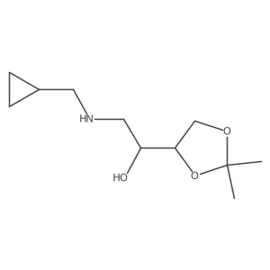 2-[(Cyclopropylmethyl)amino]-1-(2,2-dimethyl-1,3-dioxolan-4-yl)ethan-1-ol结构式