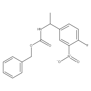 benzyl N-[(1S)-1-(4-fluoro-3-nitrophenyl)ethyl]carbamate结构式