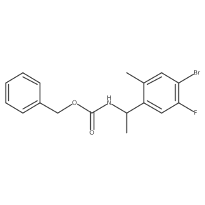 benzyl N-[(1S)-1-(4-bromo-5-fluoro-2-methylphenyl)ethyl]carbamate Structure